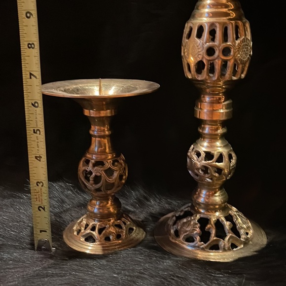 Set of three candle sticks - Picture 2 of 9